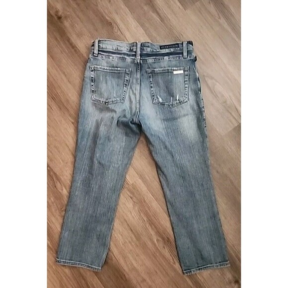 Rock And Republic Kendall Cropped Jeans 10 Women’s Medium Wash Distressed - Picture 2 of 10
